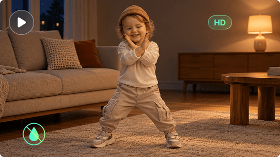 Saubere Baby-Tanzvideos ohne Wasserzeichen erstellen