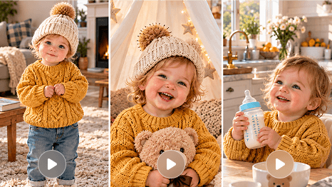 Lieblings-Babyfotos in verspielte Andenken verwandeln