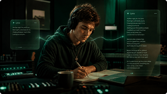 Texte mit dem KI-Songtext-Generator erweitern