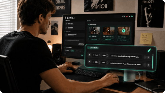 Songtexte bearbeiten und KI-Songtext-Videos verfeinern
