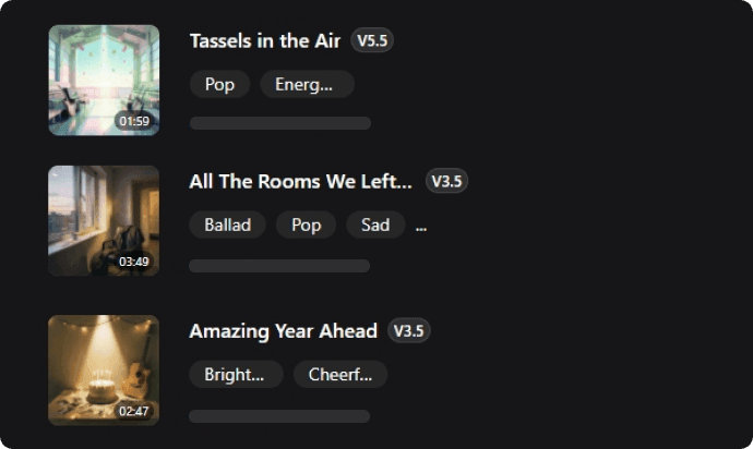 Amplíe canciones con IA