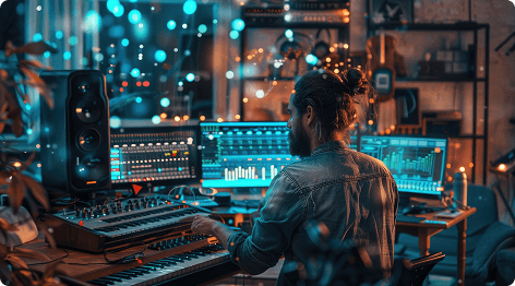 Amplíe música para flujos de trabajo de producción