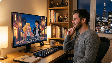 歌詞をアニメーションストーリーで可視化