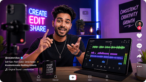 Coupez de la musique pour TikTok, YouTube & Instagram
