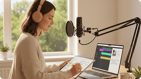 Préparez l'audio pour cours en ligne et présentations