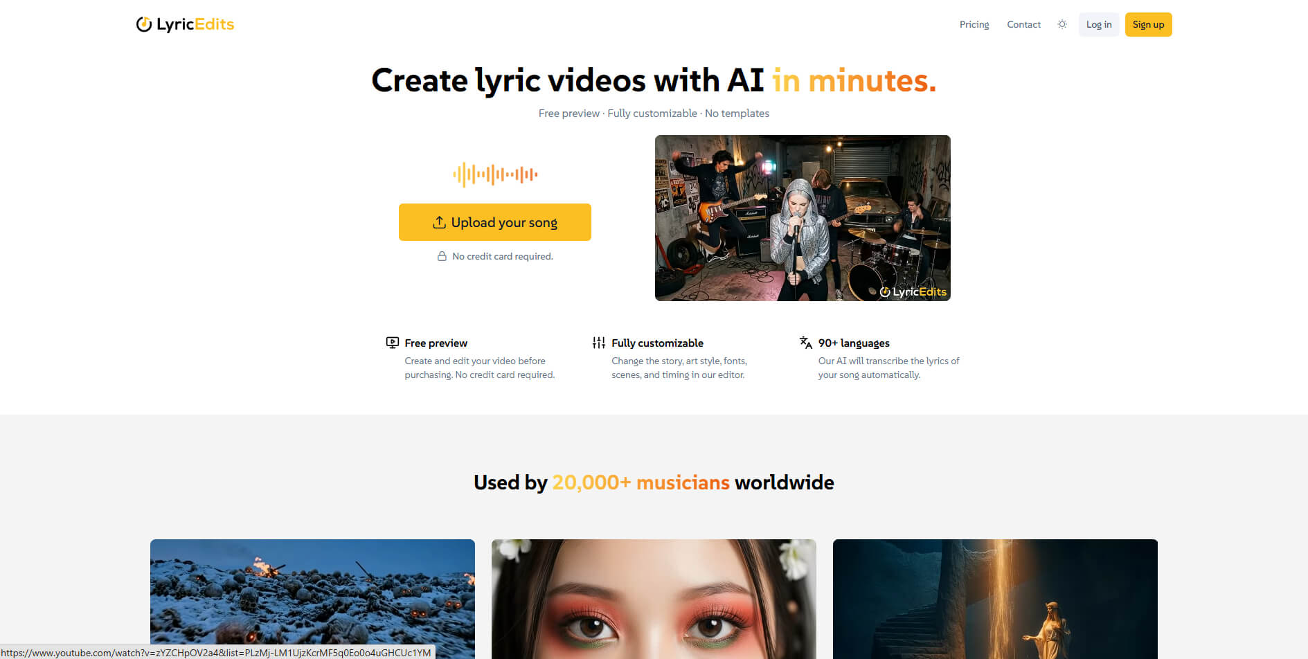 11 LyricEdits AI lyric video maker