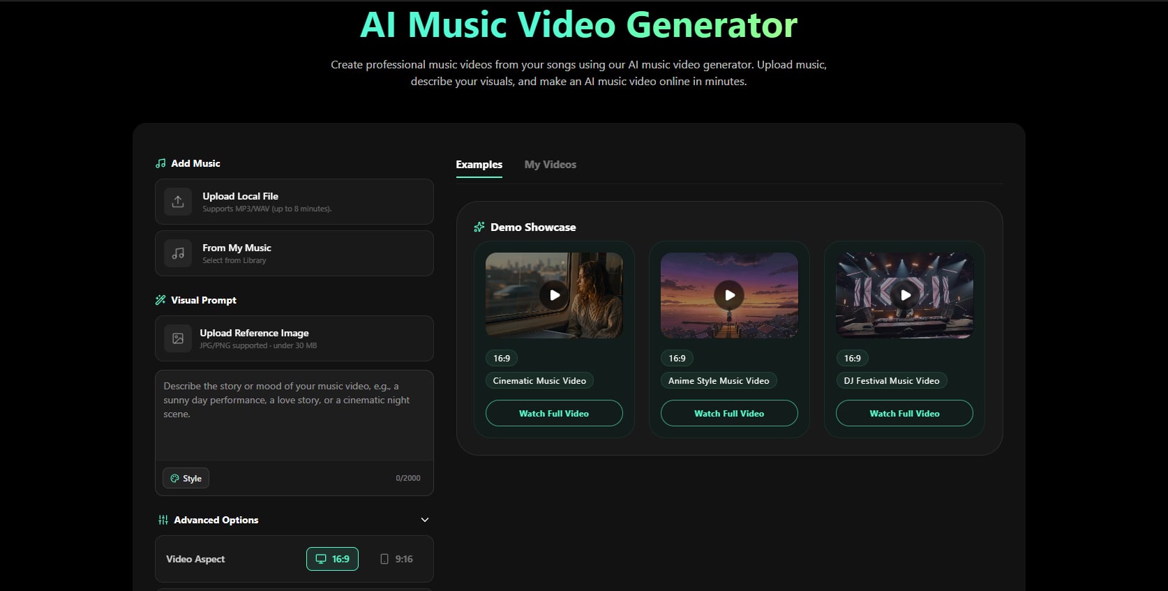 Somio free ai music video generator