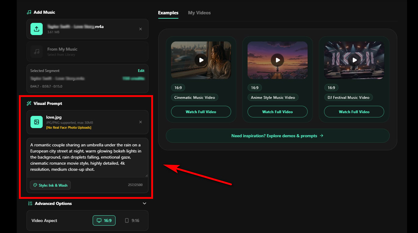 Add your visual prompt