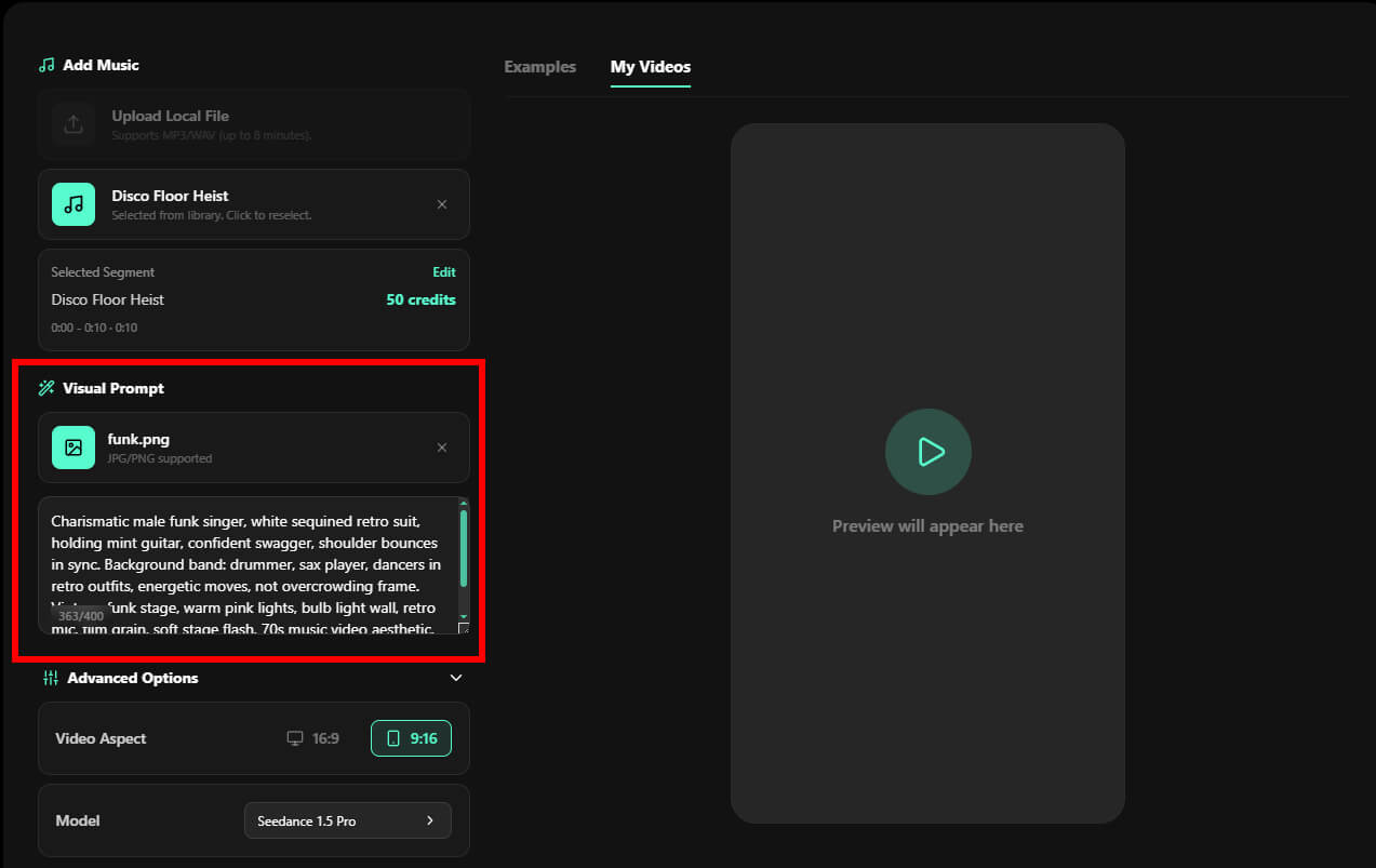 12 Upload a image and enter text prompt
