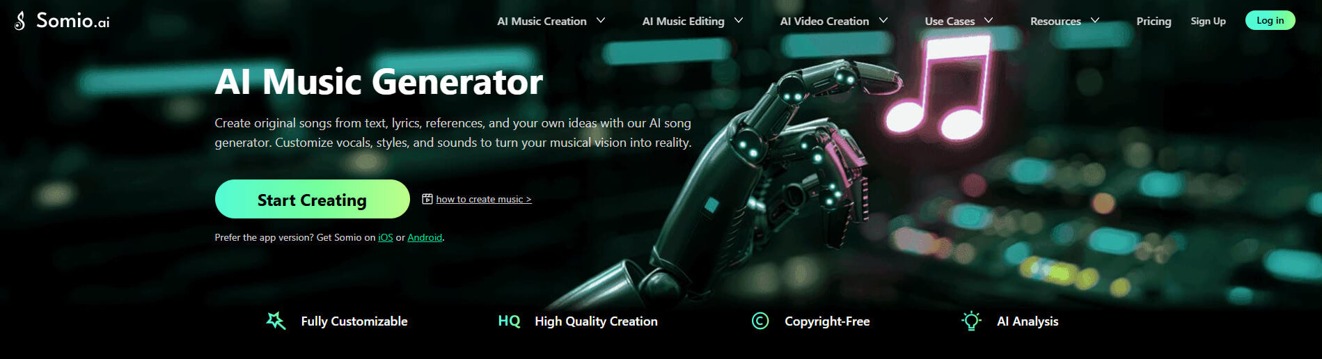 01 Somio AI music generator