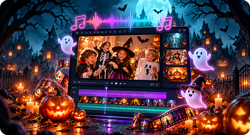 Halloween AI video creations shared on social media