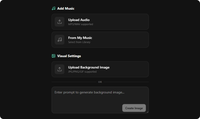 Upload Any Song or Audio File