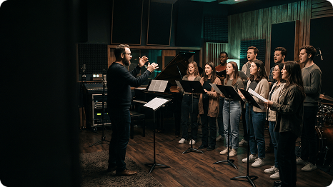 Crea prototipos de coros para preproducción temprana