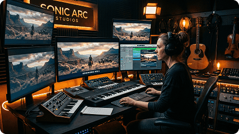 Componi colonne sonore originali per film e giochi