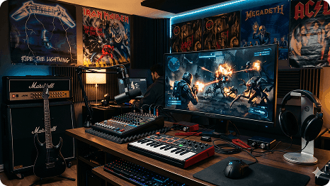 Sincronizza i momenti di gioco con tracce metal