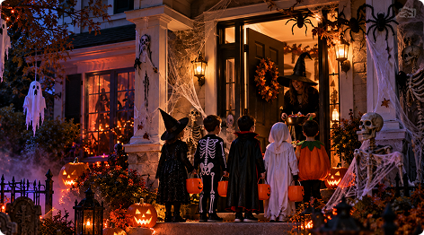 Die Kulisse für Halloween schaffen