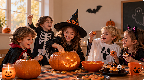 Halloween-Partys für Kinder und Klassenzimmer-Spaß