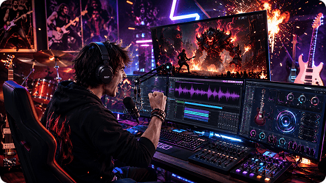Make High-Energy Rock Music for Action Gaming Content