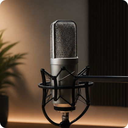 Mikrofon podcastowy dla muzyki bez tantiem do podcastów